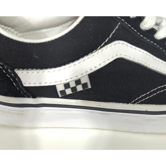 Vans Old Skool Mens Sneakers 6 Black Suede Canvas Lace Up Skateboard Shoes Skate - Picture 7 of 9